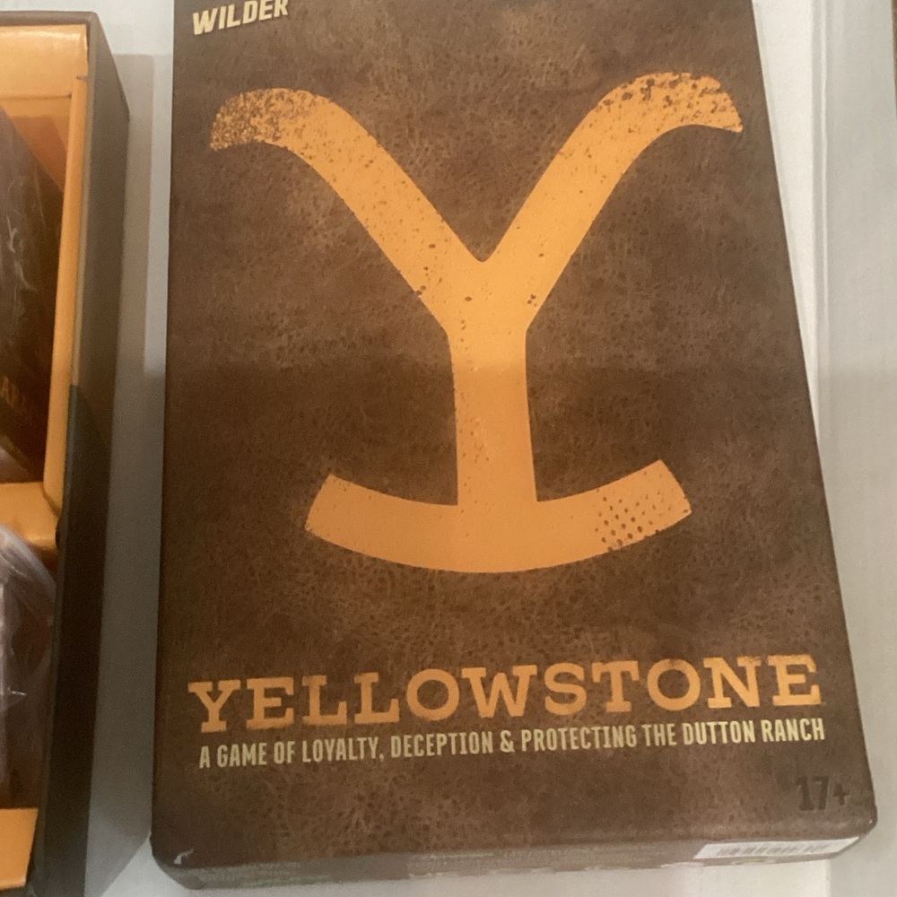 Yellowstone Board Game Box - Brown and Mustard Yellow